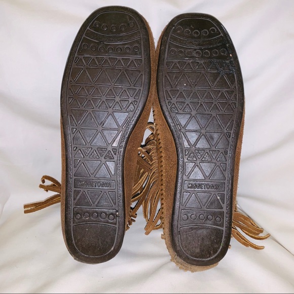 Minnetonka Brown High Top Fringe Bootie :: 8 - Picture 6 of 6